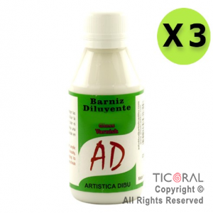 ACC.AD 070 BARNIZ ACRILILICO SEMI-MATE 100ML X 3 UNIDADES